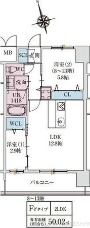 スプランディッドライズ新大阪ノースの物件間取画像